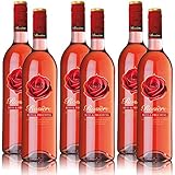 6 Flaschen Rosiere Rosé Wein, süss und fruchtig, Weinpaket (6 x 0,75 l)
