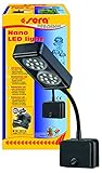 Sera 31067 Nano LED light 2x 2W eine LED-Lampe (4W/12V, stufenlos dimmbar) mit schlankem Reflektor zur Beleuchtung von Nano Aquarien wie dem sera Cube 16 l, Silb