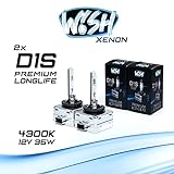 Wish® D1S 4300K LongLife 85V 35W PK32d-2 Xenon Brenner Lampe Scheinwerferlampe (Doppelpack)