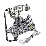Cakunmik Kabellos Retro Telefon Antik Telefon Aus Harz Nostalgisches Festnetztelefon Haustelefon, Anrufer-ID Antikes F