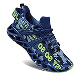 Wonesion Herren Schuhe Laufschuhe Herren Damen Sportschuhe Straßenlaufschuhe Sneaker Joggingschuhe Turnschuhe Walkingschuhe Traillauf Fitness Schuhe,4 blau,45