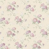 Manhattan Comfort NWPR33858 Shoreline Vinyl Hydrangea Trail Wallpaper, Purp