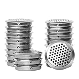 53 mm/ 2,09 in Belüftungsgitter aus Edelstahl, rundes Belüftungsgitter für Schuhschränke, Schränke, Garderoben, 20 Stück