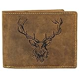 Greenburry Vintage Geldbörse Royal Stag braun mit Hirsch Prägung