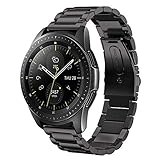 SUNDAREE Compatibile Con Cinturino Galaxy Watch 42MM,20MM Nero Acciaio Inossidabile Cinturini Ricambio Band Braccialetto per Samsung Galaxy Watch 42MM/Galaxy Watch 3 41MM/ Huawei Watch/Garmin V