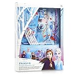 Disney Frozen 2 Schreibwaren, Notizbuch Set, Die Eiskönigin Schreibset Mit Buntstifte, Radiergummi, Olaf-Motiv Notizblock Und Federmäppchen, ELSA Und Anna Notebook, Etui Kinder, Frozen Fanartik