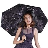 Regenschirme Ultraleichten Damen Sonnenschirm Sonnencreme Uv Fünffach Dreifach (Color : Black, Size : 56 * 95 cm)