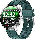 DZX Smartwatch- und Schlafüberwachung 1 28 Zoll TFT Full Touch Screen Armband Lange Akkulaufzeit IP68 Wasserdicht Multi-Sport-Modus Spezialfunktion Blau (Farbe: F) (G)