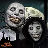 Arcadora Gruselige Halloween-Maske, lachende Dämonen, Unisex, Geist, bedruckt, Strümpfe, Maske für Kriegsspiel, Halloween, Cosplay, Malefik