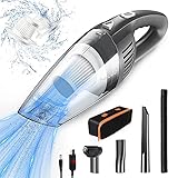 bedee Handstaubsauger Akku Handstaubsauger Kabellos Beutellos 8000PA, Handsauger Vacuum Cleaner Nass & Trocken mit Wiederaufladbarer 120W/2600mAh für Haus, Büro, Autos, Camping [Energieklasse A++]