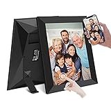 Aorpdd Digitaler Bilderrahmen WLAN Digitale Bilderrahmen 10.1 Zoll, HD IPS-Touchscreen Elektronischer Bilderrahmen 16 GB Speicher, Automatischer Drehung, Foto Video über App aus Handy Sofort T