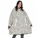 SZBLYY Hoodie Decke, Großer Hoodie Print Mit Kapuze Pullover Frauen Übergroßten Hoodie Fleece Decke Pullover Sweatshirt mit Ärmeln Muster (Color : Leopard, Size : One Size)