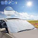 OPAMOO Frontscheibenabdeckung Auto Scheibenabdeckung Windschutzscheibe Magnet Fixierung Abdeckung Faltbare Abnehmbare Winterabdeckung Frontscheibe Abdeckung gegen Anti Schnee, Frost, EIS, S