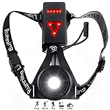 Zenoplige Sports Lauflicht, USB Wiederaufladbare Lauflampe, LED Wasserdicht Leichtgewichts Lauflicht, Brustlampefür Laufen Joggen Angeln Camping R
