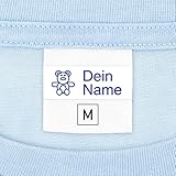 Namensschilder für Kleidung, Kindergarten, Schule (50 Stück) - Selbstklebend & W