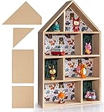 felani® Setzkasten DIY aus Holz für Tonies Mineralien, Steine und Modellautos - Kinderzimmer Regal inklusive Schablonen und Schraub