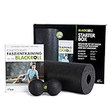 BLACKROLL® STARTER BOX, Faszienrollen-Set für die Selbstmassage, BLACKROLL® Set: STANDARD Faszienrolle, DUOBALL 08 und Buch, Fitness-Massagegeräte für den Einstieg, Made in Germany, Schw