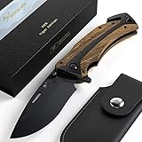 BERGKVIST® K29 Tiger Klappmesser (Einhandmesser) - 3-in-1 Taschenmesser mit Glasbrecher & Gurtschneider für Outdoor, Camping & Survival - ausgezeichnet mit dem Bronze A' Design Award 2021
