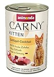 animonda Carny Kitten Katzenfutter, Nassfutter Katzen bis 1 Jahr, Geflügel-Cocktail, 6 x 400 g