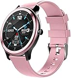 QIXIAOCYB Smart Watch Armband Farben-Schirm-Push-Zähler Trainings-Herzfrequenz Wasserdichtes Pedometer Bluetooth Uhr (Color : Rosa, Size : Normal)