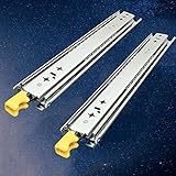 CRCR 2er Set Schienen Auszüge Schubladenschienen Schwere Führungen für Schubladen Teleskopschienen mit Arretierung Vollauszüge Kugelführung