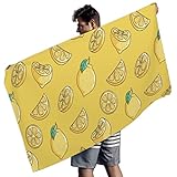 Perstonnoli Zitrone Obst Strandtuch Microfaser Strandtücher Leicht Strandhandtuch Badetuch Picknickdecke Strandmatte Yoga Matten Handtücher Rechteckig White 150x75