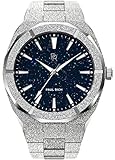 Paul Rich - Frosted Star Dust mit Aventurin Zifferblatt Herrenuhr 45mm Edelstahl (Silver Blue)