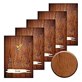 5x18g Holzbeize Möbelbeize Trockenbeize Holzfarbe Pulverbeize große Farbauswahl, Farbe:teak