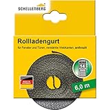 Schellenberg 46010 Rollladengurt 14 mm x 6 m - System MAXI, anthrazit, Rolladengurt, Gurtband, Rolladenb