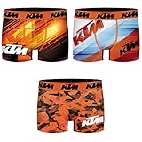 KTM Boxer Men Herren Boxershorts Pant Polyester Unterwäsche 3 er Pack, Bekleidungsgröße:XXL, Modelle:Set 2