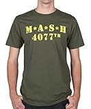 Mash Logo 4077th Military grün T-Shirt X-Larg