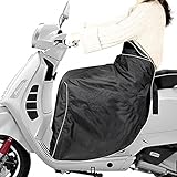 BLANCC Beinschutz für alle Motorroller | Rollerdecke Winter | Regenschutz / Nässeschutz für Roller | Abdeckplane universelle Größe | Schw