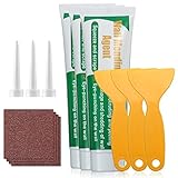 Wand Repartur weiss Paste, fertige Spachtelmasse für Wand reparieren, Set drei Wandreparaturcreme/Schabern, mit vier Sandpapieren, schwundfrei Repair Creme geeignet für Löcher & R