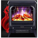 Heizlüfter Elektrokamin Heizung mit realistischer Flamme tragbaren Kamin freistehenden Kamin Innenraumheizung 2 Heizstufen 900 1800W Überhitzung protectionelectric F