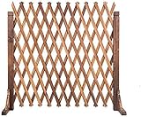 ZHEYANG Rankgitter Holz Absperrgitter Gartenzaun Erweiterungszaun Blumenbeet Massivholz Tierschutzpflanzen Kletterhilfe für Einfahrten Hof(Color:Brown;Size:75x160cm)