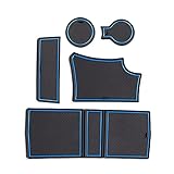 Smabee Anti-Rutsch-Tor Slot Cup Mat für Peugeot 208 e-208 2020 2021 GT Becherhalter Tür Nut Anti-Rutsch-Pad Zubehör Gummi Untersetzer (blau)