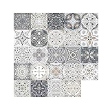 AWDX Tile Style Decals 10 stück im Set Mosaik Wandfliese Aufkleber für 20x20cm Fliesen Fliesenaufkleber für Bad und Küche | Deko Fliesenfolie für Bad u. Küche (13 Farben, 20x20 cm)
