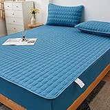 BAJIN Bedding Gesteppte Matratzenauflage - Weich Mikrofaser Matratzen Topper - Matratzenschoner Unterbett auch für Boxspring-Betten,150x200+25