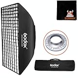 GODOX Softbox 80X120cm Rechteckige Softbox Honeycomb Grid Gitter Softboxes mit Bowens für Portrait Studio Blitz Speedlite Softbox (SB-FW80X120)