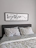 Tamengi and so Together They Built a Life They Loved, großes Schild, Schlafzimmerschild, Geschenk für sie, Hochzeitsgeschenk, Bauernhaus, Heimdekoration, 15,2 x 50,8