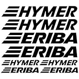 myrockshirt HYMER ERIBA XL Aufkleber Aufkleber Wohnmobil Camper Wohnwagen Caravan Camping Sticker 8 Stücke ca.30cm Aufkleber Autoaufkleber Sticker Decal ohne Hintergrund UV&Waschanlag