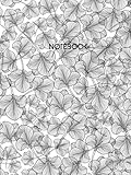 Notebook Black & White Floral HARDCOVER - Size (8.25 x 11 inches) 120 Pages: Lined Paper: Notebook for writing notes, feelings, notes, self care ... and spirituality (Floral Notebooks Lined)