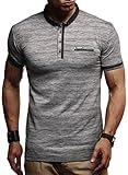 Leif Nelson Herren Jungen Männer Polo T-Shirt Kurzarmshirt Sweatshirt Sportshirt Sommer Kurzarm Longsleeve modernes Basic Shirt Freizeit Hemd Baumwolle-Anteil LN1280; Größe XXL,