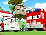 Der Krankenwagen und Streifenwagen Feuerw