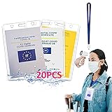 Impfpass Hülle,20 Stücke Schutzhülle für 93 * 130mm impfpass erwachsene -Transparent und Hartplastik -Mit Lanyard，Klarsichthülle Impfpasshülle. (20 Stücke)