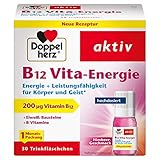 Doppelherz B12 Vita-Energie Trinkfläschchen – Energie und Leistungsfähigkeit für Körper und Geist – Vitamin B12 zur Verringerung von Müdigkeit und Erschöpfung – 30 x 10