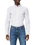 Tommy Hilfiger Herren Slim Natural Soft Mini PRT Shirt Hemd, Weiß/Desert Sky, S