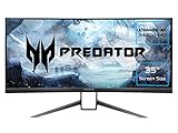Predator X35 Gaming Monitor 35 Zoll (89 cm Bildschirm) QHD, DP:180Hz(200Hz OC), HDMI:100Hz, 2ms (G2G), HDMI 2.0, DP 1.4, höhenverstellbar, GSync ULTIMATE, HDMI VRR