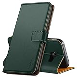 Anjoo Hülle Kompatibel für Samsung Galaxy A5 2017, Tasche Leder Flip Case Brieftasche Etui Handyhülle mit Kartenfach und Ständer Kompatibel für Samsung Galaxy A5 2017,Dunkelgrü