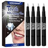 Zahnaufhellung Stift,Zahnaufhellung Gel,Bleaching Stift,Zähne Bleichen & Natürlich Aufhellen,Verhindern Sie gelbe ZähneBleaching Zähne Effektiv Flecken Entfernen 4PC